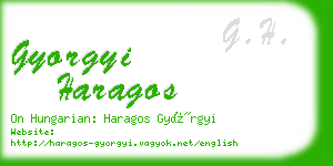 gyorgyi haragos business card